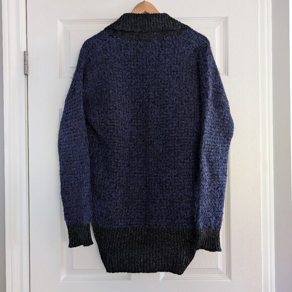 Ricki's open front cardigan sweater textured knit blue size small - Picture 2 of 12